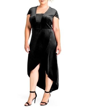 Standards & Practices Luna Velvet Dress - Black