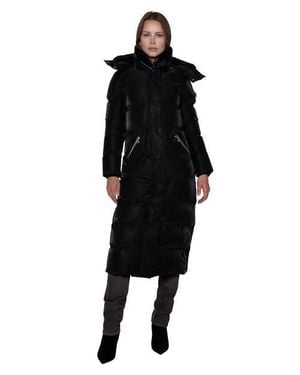 Woodpecker Bird Of Paradise Quilted Coat - Black