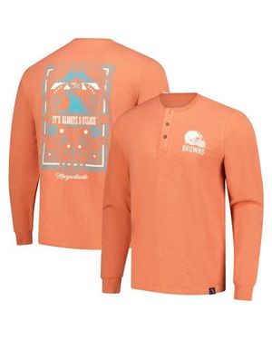 Margaritaville Cleveland Browns Five O'Clock Henley Long Sleeve T-Shirt - Orange
