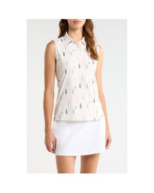 Swannies Hadley Sleeveless Golf Polo - White