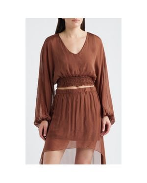 DELUC Forum Crop Top - Brown