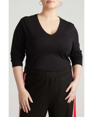 UNIVERSAL STANDARD Light As Air Long Sleeve Top - Black