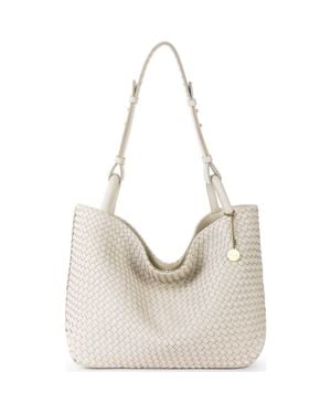 The Sak Los Feliz Medium Tote Woven Leather Bag - Natural