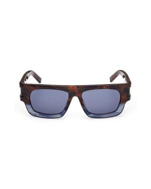MCM 54Mm Rectangle Sunglasses - Blue