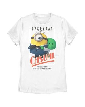 Minions & Monsters Junior's Everyday Casual Graphic T-Shirt - White