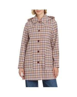 Kate Spade Water Resistant Coat With Removable Hood - Multicolor