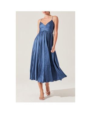 Astr Maeve Midi Dress - Blue
