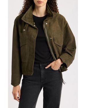 AllSaints Clay Suede Jacket - Black