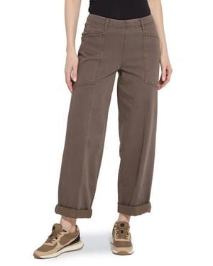 Lyssé Penelope Curved Cuff Jeans - Brown