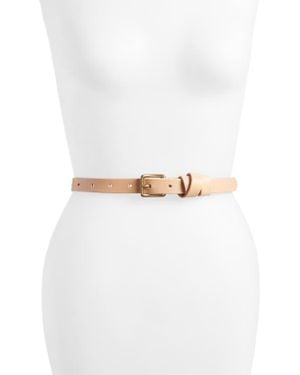 Madewell Leather Crisscross Skinny Belt - White