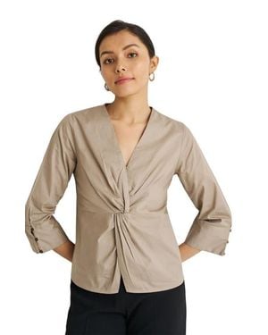REISTOR Front Twist Top - Natural