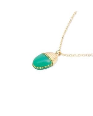 Campbell + Charlotte Found Large Cap Pendant Necklace - Green
