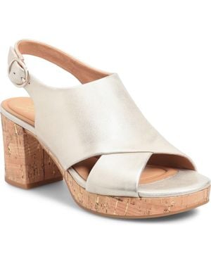Söfft Liv Slingback Platform Sandal - White