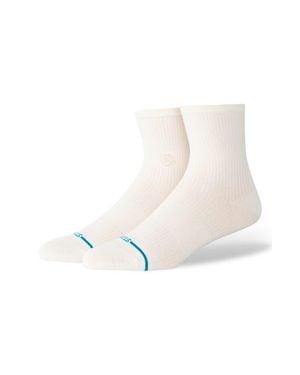Stance Fine Rib Quarter Socks - White