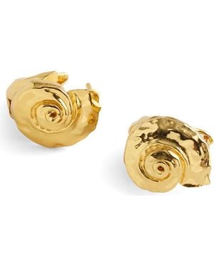 Madewell Shell Hoop Earrings - Metallic