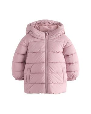 Next Kids' Channel Quilted Puffer Coat - Pink