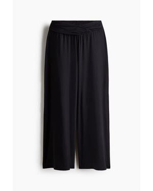 H&M Draped Pull-On Pants - Black