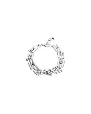 Uno De 50 Sterling Plated Bracelet With Links - White