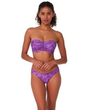 Sunsets Loretta Bandeau Bikini Swimsuit Top - Red