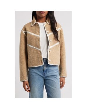 UGG Ellison Whipstitch Detail Jacket - Natural