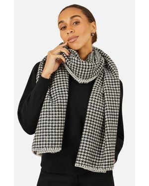 Yumi' Dog Tooth Scarf - Black