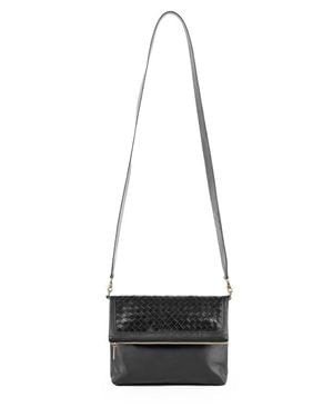 Deux Mains Fold Over Bag - Black