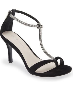 KOKO + PALENKI Odette Pavé Crystal T-Strap Sandal - Black