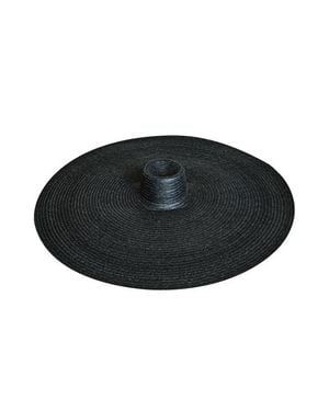 BrunnaCo The Solana Oversized Straw Hat - Black