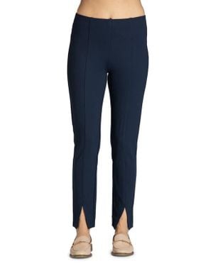 Apny Split Hem Pull-On Crop Slim Pants - Blue