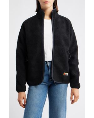 Fjallraven Vardag Pile Fleece Zip Jacket - Black