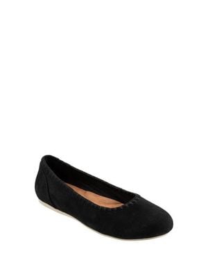 Softwalk Sonoma Embroidered Ballet Flat - Black