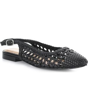 Bos. & Co. Willow Slingback Cap Toe Flat - Black