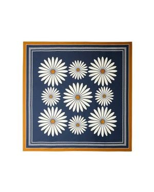 Sandro Floral Silk Scarf - Blue