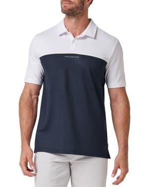 Travis Mathew Featherweight Colorblocked Performance Polo - Blue