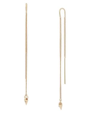 AllSaints Pyramid Threader Earrings - White