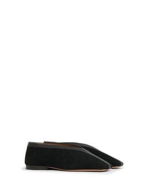 Mansur Gavriel Square Toe Flat - Black