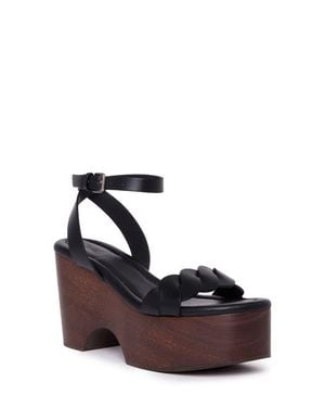 PAIGE Romy Ankle Strap Platform Sandal - Black