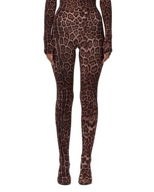 Naked Wardrobe Print Toe Leggings - Brown