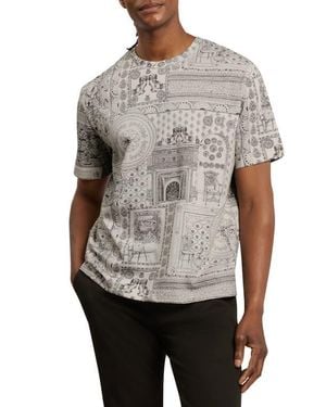 Ted Baker Bondss Graphic T-Shirt - Gray