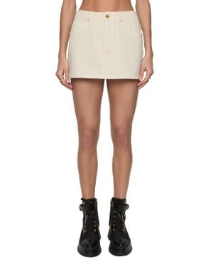 Rebecca Minkoff Nala 5-Pocket Denim Skirt - White