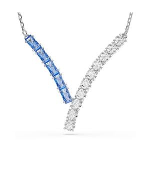 Swarovski Matrix Pendant Necklace - Blue