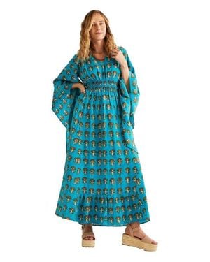 Calypso St. Barth Luna Kaftan - Blue