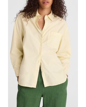 Madewell The Easy Poplin Button-Up Shirt - Natural