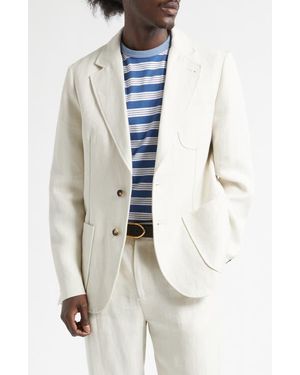 Noah Hemp Canvas Sack Sport Coat - White