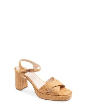 Patricia Green Provence Ankle Strap Platform Sandal - Natural