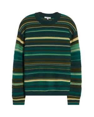JW Anderson Stripe Extrafine Merino Wool Sweater - Green