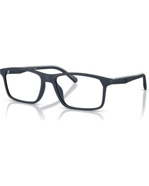 Emporio Armani 56Mm Rectangle Optical Glasses - Blue