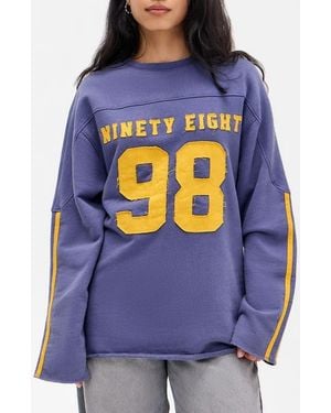 BDG Number Appliqué Cotton Sweatshirt - Blue