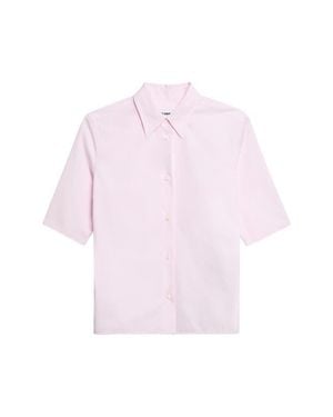 Jil Sander Slim Fit Short Sleeve Button-Up Shirt - Pink