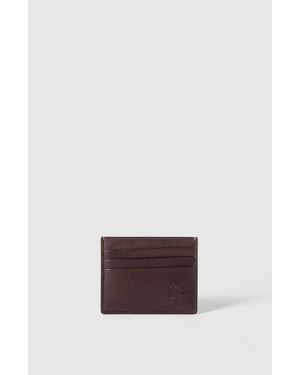 Brunello Cucinelli Brushed Leather Card Holder - Brown